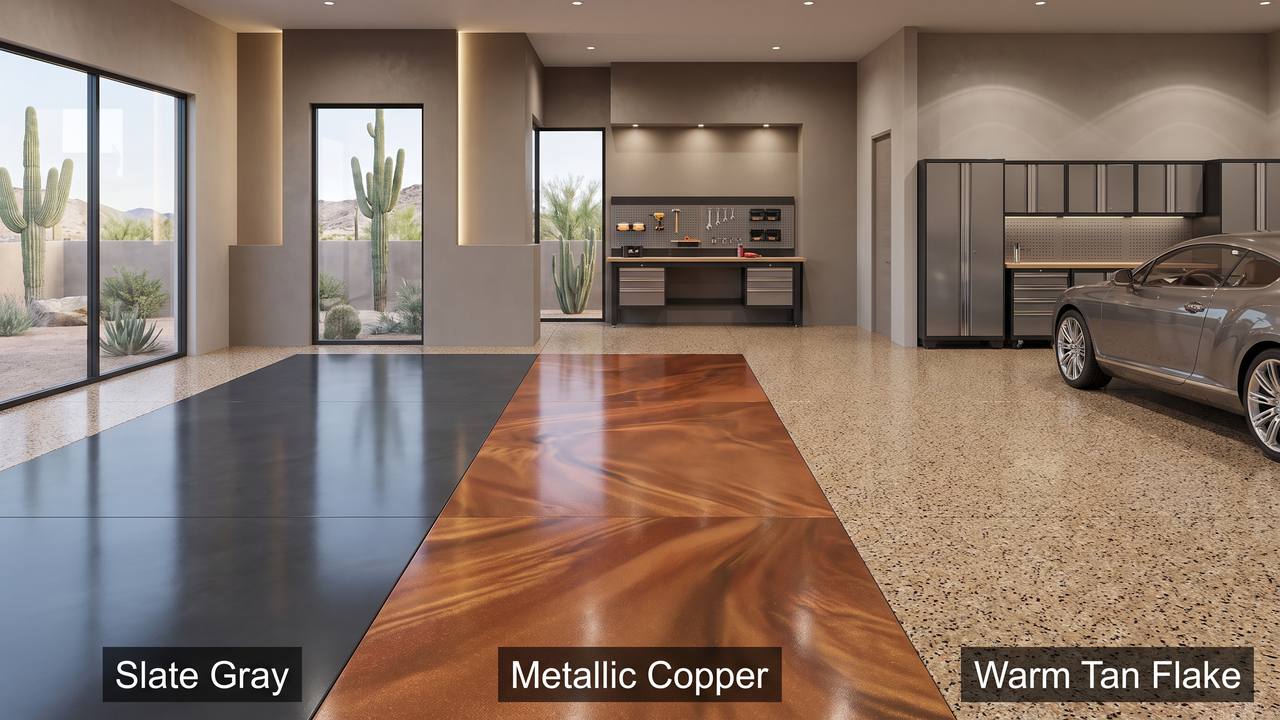 Best epoxy flooring colors for Phoenix homes 2026
